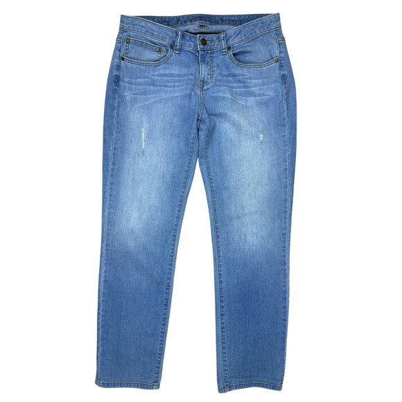 Jennifer Lopez Light Wash Relaxed Boyfriend Straight Leg Jeans Womens Size 2 - Picture 1 of 10